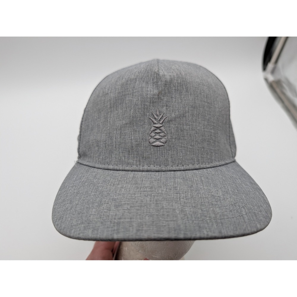 Chubbies Mens Gray Pineapple Embroidered Snapback Hat Adjustable RN143198